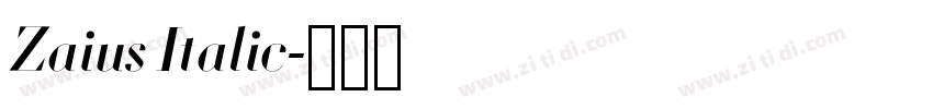 Zaius Italic字体转换